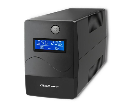 UPS (zasilacz awaryjny) Qoltec Monolith (650VA/360W, 2xSchuko, USB, LCD, AVR)